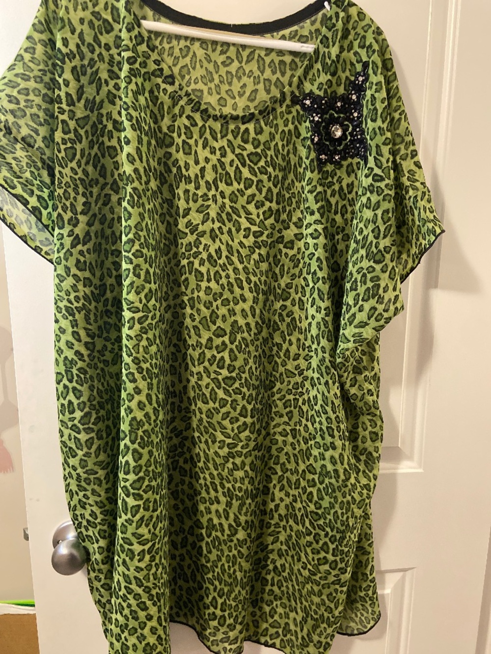 Swim coverup leopard